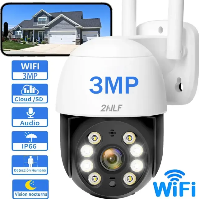 2nlf Câmera De Segurança Câmera Externa Wifi App Eseecloud Prova Dagua IP66 Vigilancia Visão Noturna Infravermelho 3MP