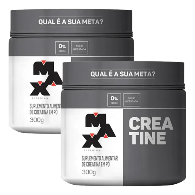 Creatina Max Titanium em pó Sem sabor x 300g 2 un