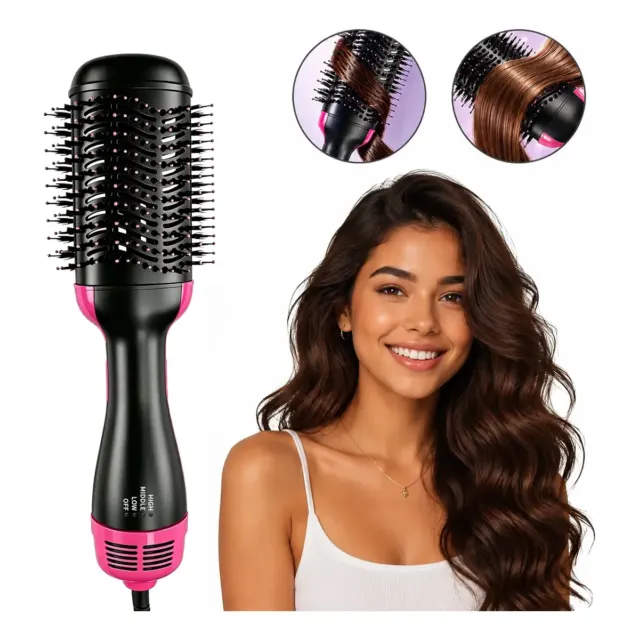 Escova Secadora 4 Em 1 Seca Alisa E Modela Cabelo 1200w