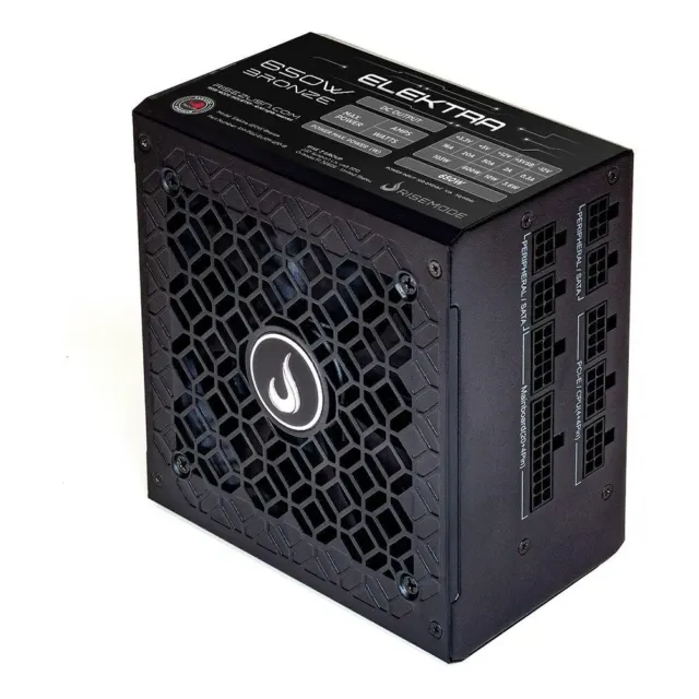 Fonte Gamer Rise Mode Elektra 650w Bronze Full Modular Pfc