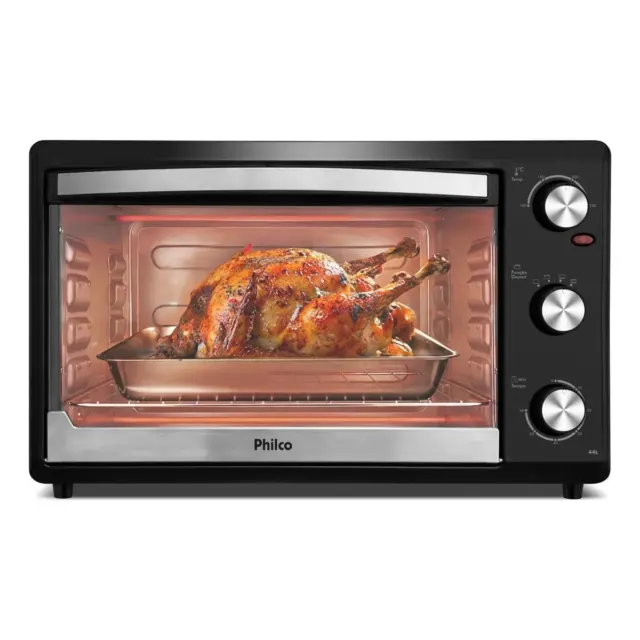 Forno Elétrico Philco 44L Preto Dupla Resistência PFE44P