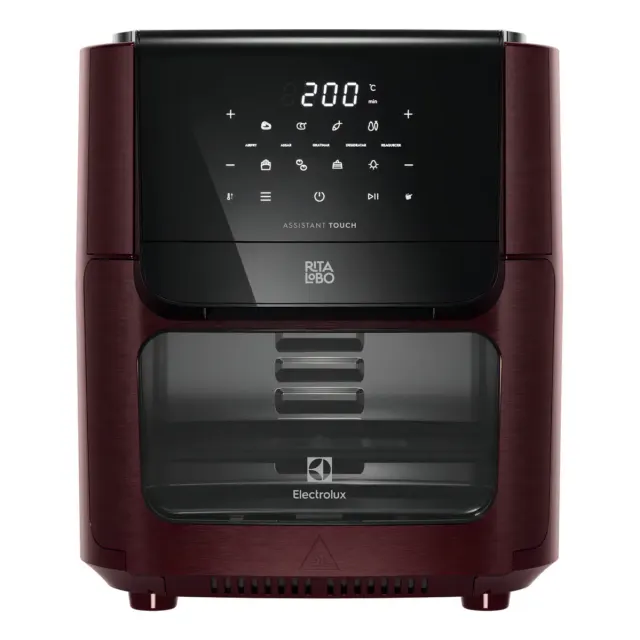 Fritadeira Air Fryer Oven Electrolux por Rita Lobo 12L Digital Vermelha Escura Experience 1700W EAF86