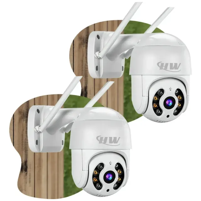Kit 2 Câmeras Segurança Ip Interna Externa Wifi iCSee Infravermelho Prova D’Água - HW