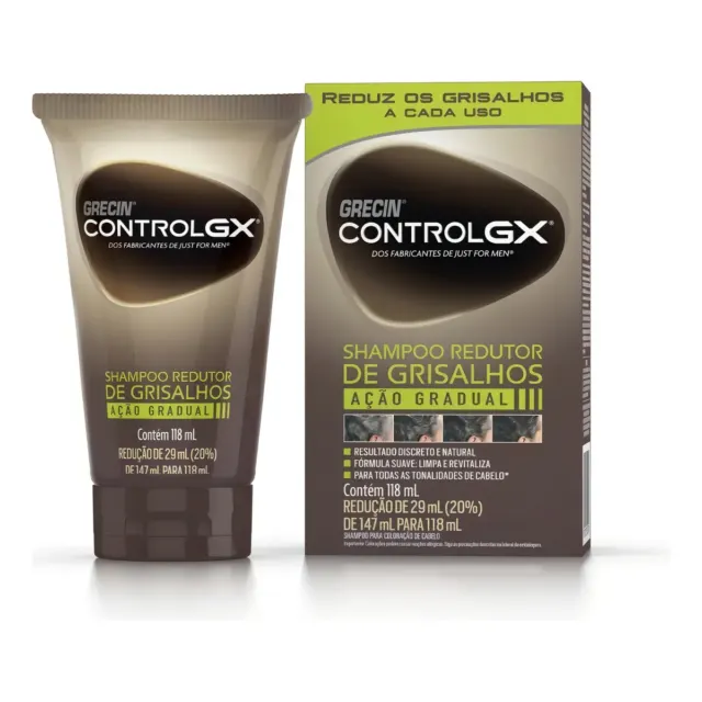 Shampoo Tonalizante Grecin Control GX Reduz Grisalho 118ml